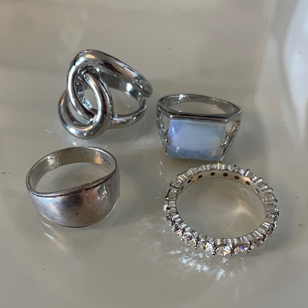 Elegant Silver Ring Set for Women